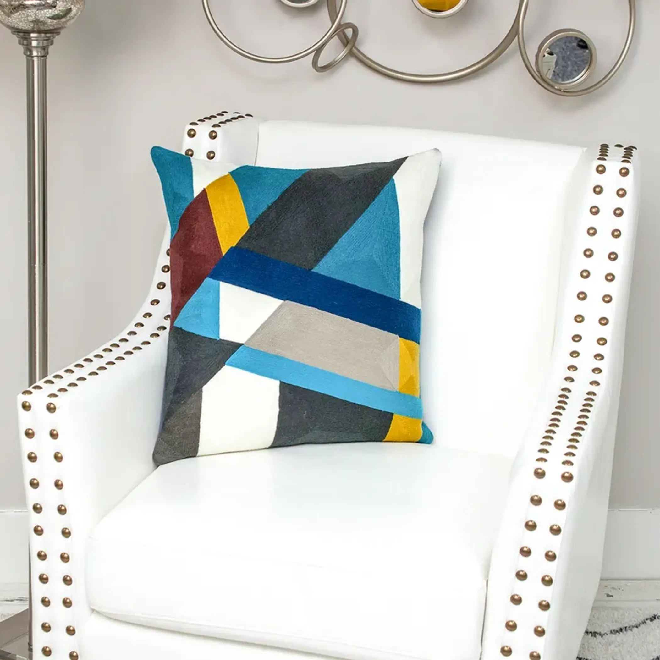 Parkland Collection Zenza Contemporary Multicolor Pillow Cover With Poly Insert Parkland Collection