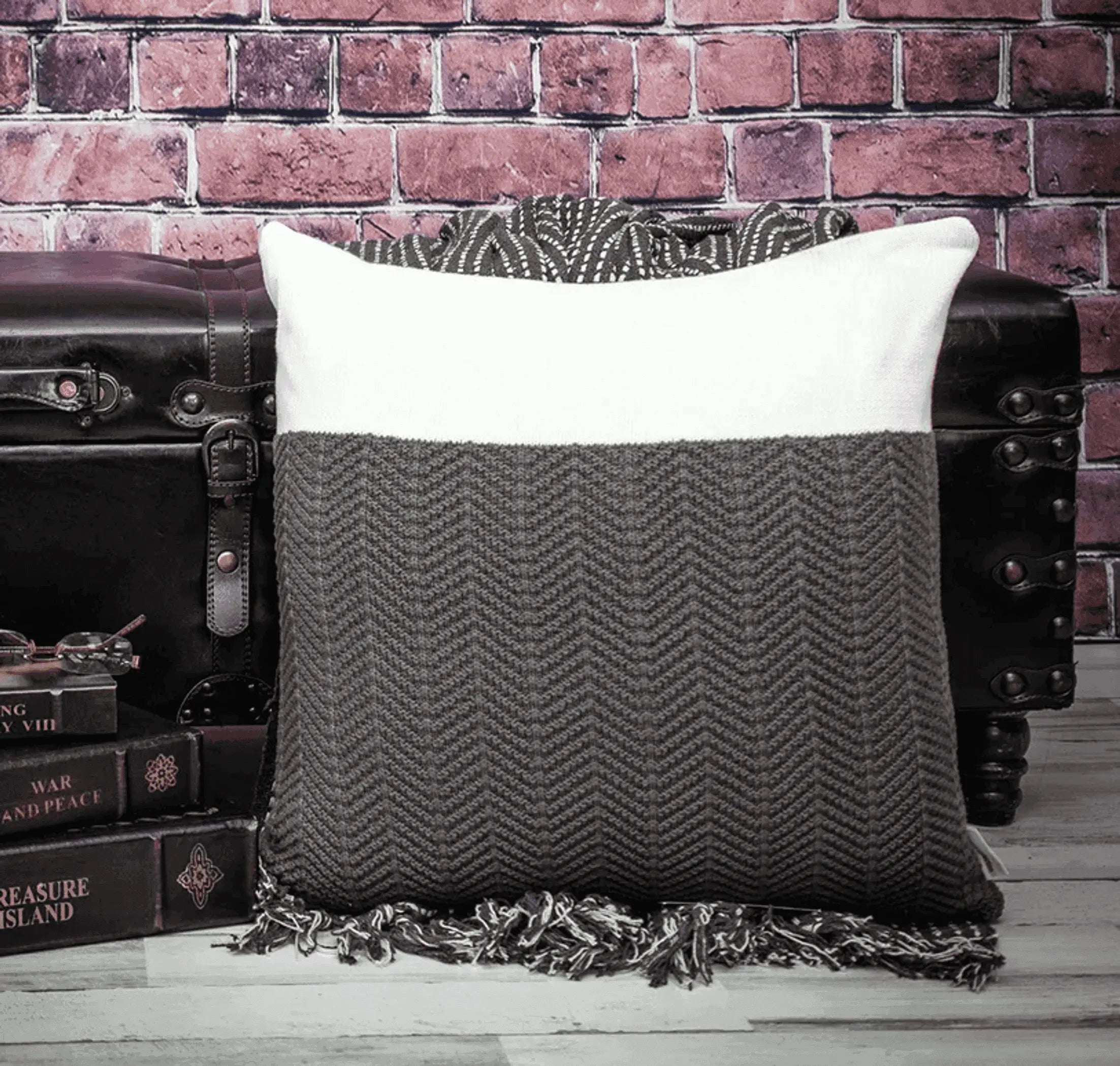 Parkland Collection Zoha Gray Throw Pillow Parkland Collection