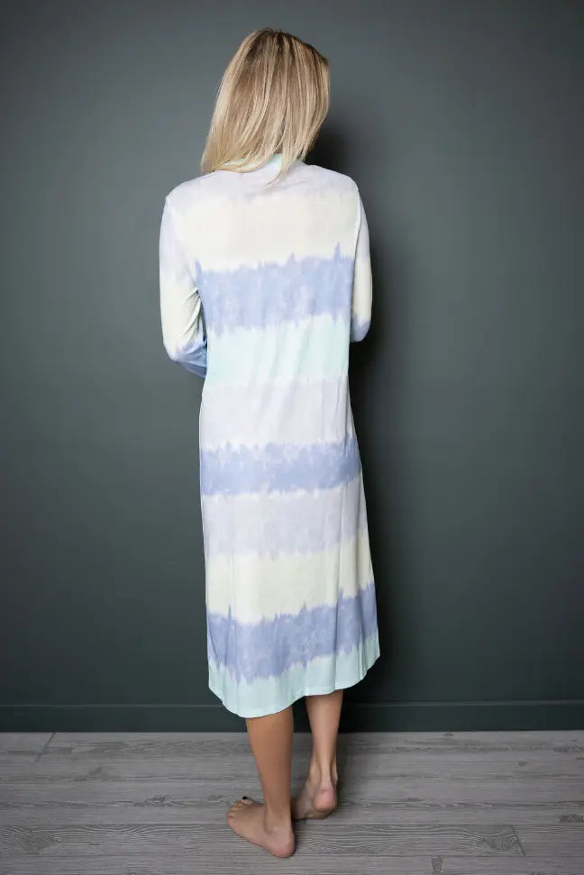 Party For Two Striped Duster Cardigan Stay Warm in Style