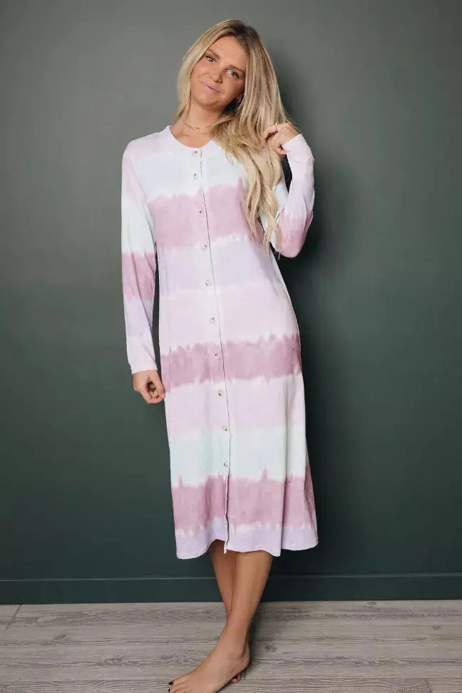 Party For Two Striped Duster Cardigan Stay Warm in Style