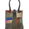 Patchwork Recycled Military Tent Tote w/Vintage Fabric Accents Vintage Addiction