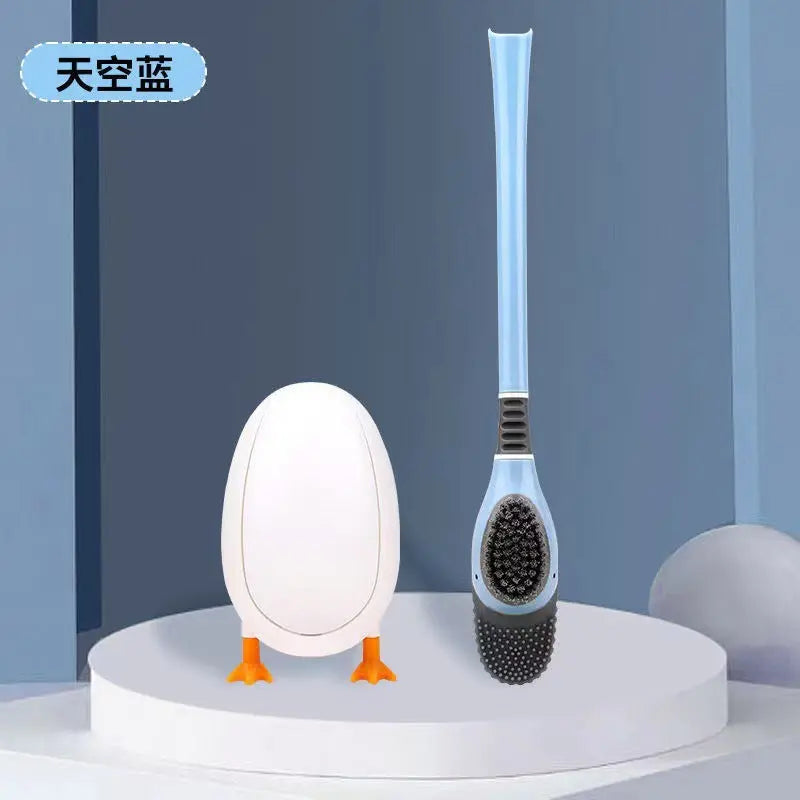 [Patented Authentic] New Diving Cartoon Duck Silicone Toilet Brush Home with Base Cleaning Set Bathroom GreatEagleInc