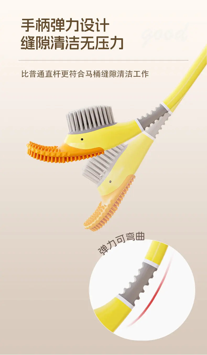 [Patented Authentic] New Diving Cartoon Duck Silicone Toilet Brush Home with Base Cleaning Set Bathroom GreatEagleInc