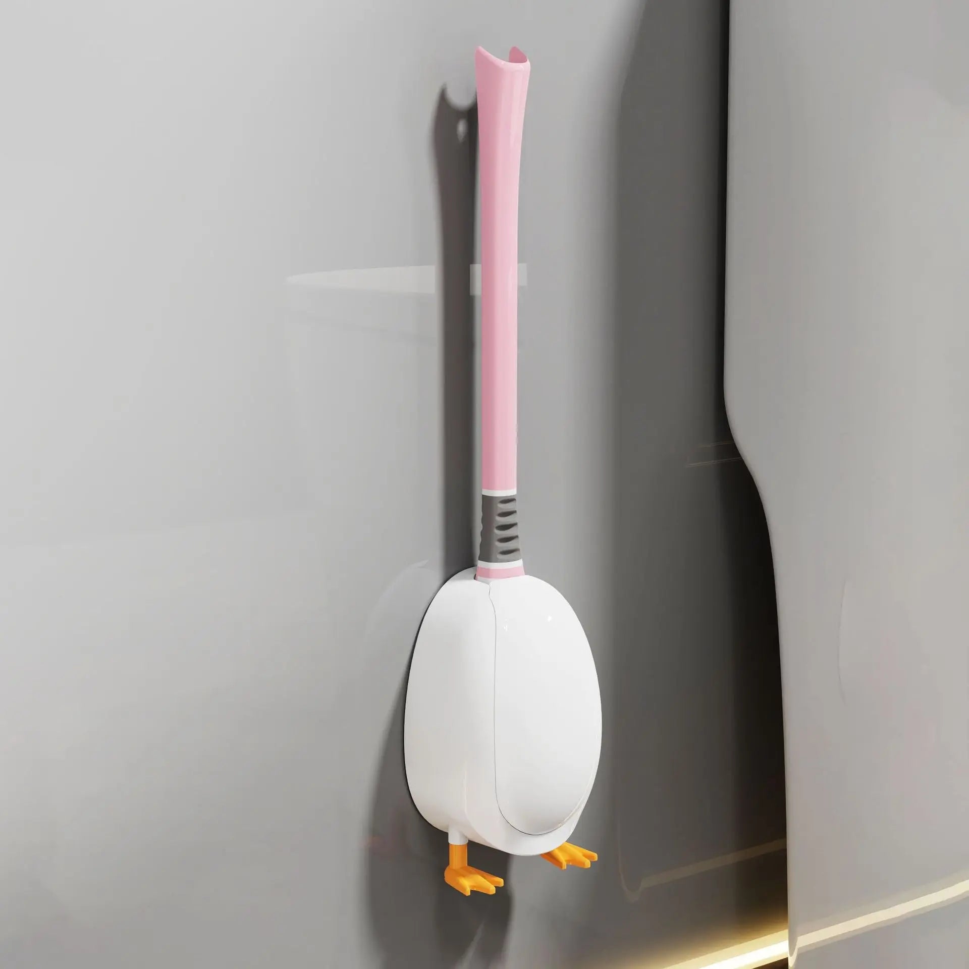 [Patented Authentic] New Diving Cartoon Duck Silicone Toilet Brush Home with Base Cleaning Set Bathroom GreatEagleInc