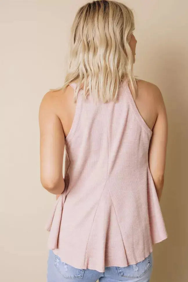 Paula Ruffle Tank Stay Warm in Style