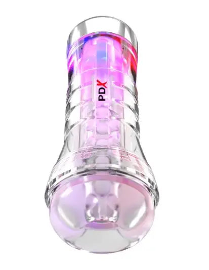 Pdx Elite Viewtube Xxl/see-thr Ez/grip Led Stroker Clear Pipedream Products