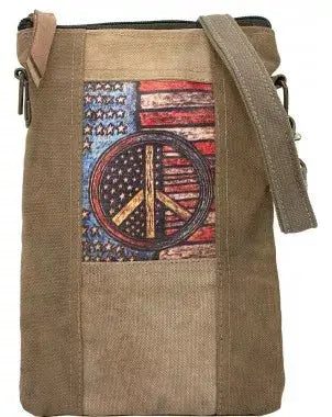 Peace Flag Recycled Military Tent Bag Vintage Addiction
