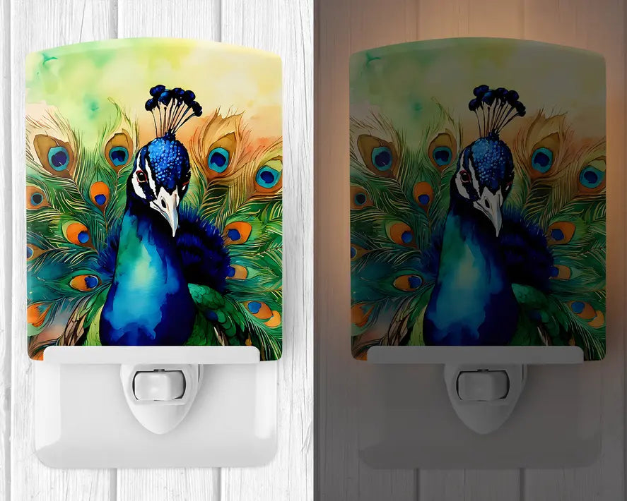 Peacock Ceramic Night Light Caroline's Treasures