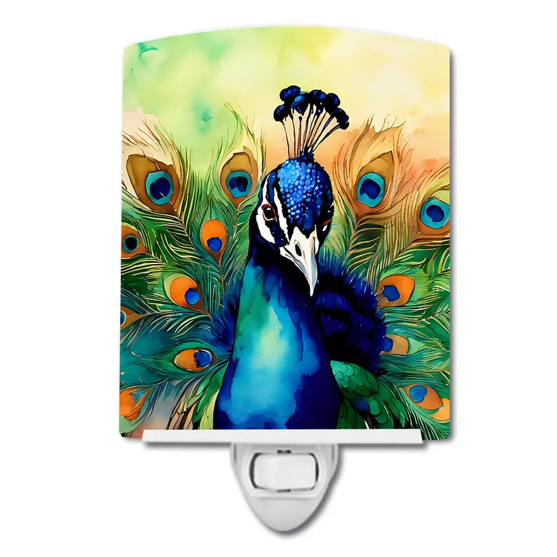 Peacock Ceramic Night Light Caroline's Treasures