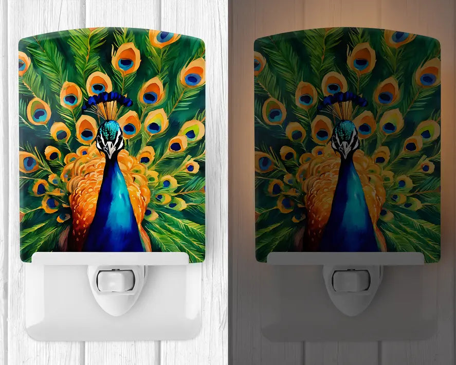 Peacock Ceramic Night Light Caroline's Treasures