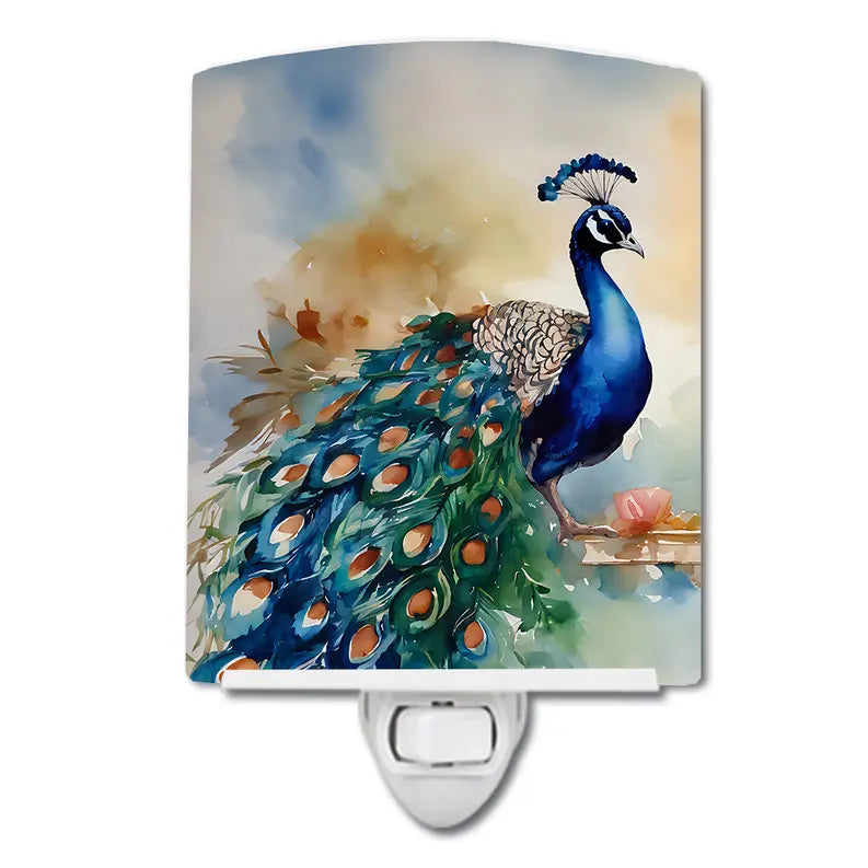 Peacock Ceramic Night Light Caroline's Treasures