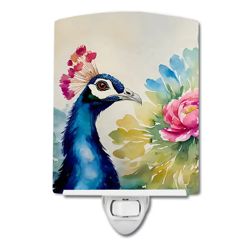 Peacock Ceramic Night Light Caroline's Treasures