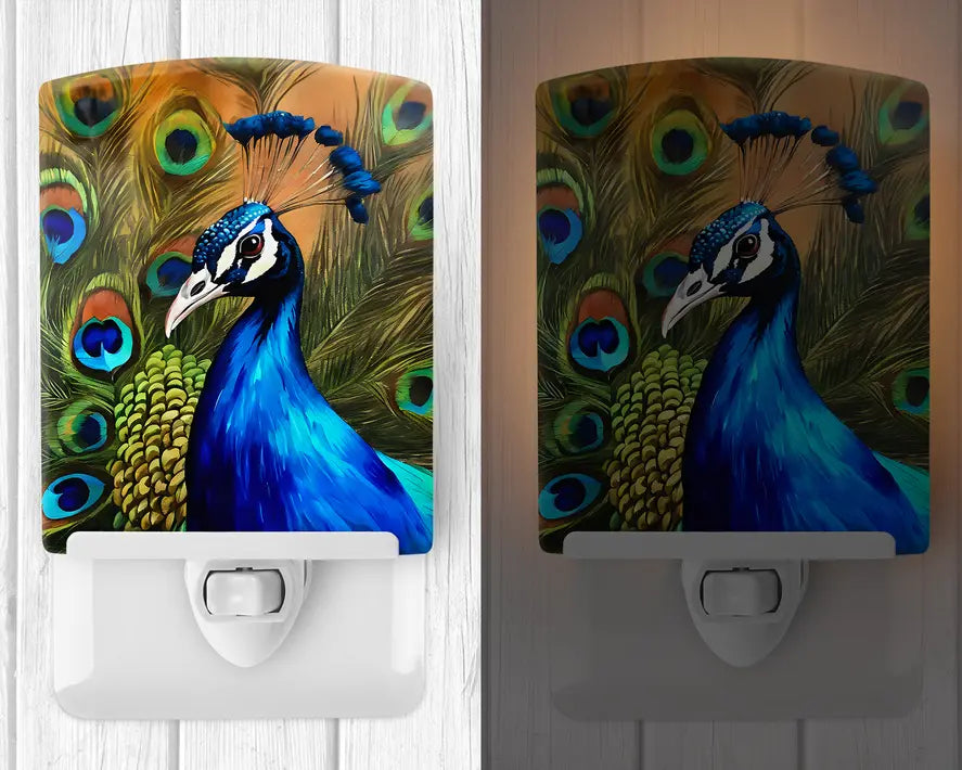 Peacock Ceramic Night Light Caroline's Treasures