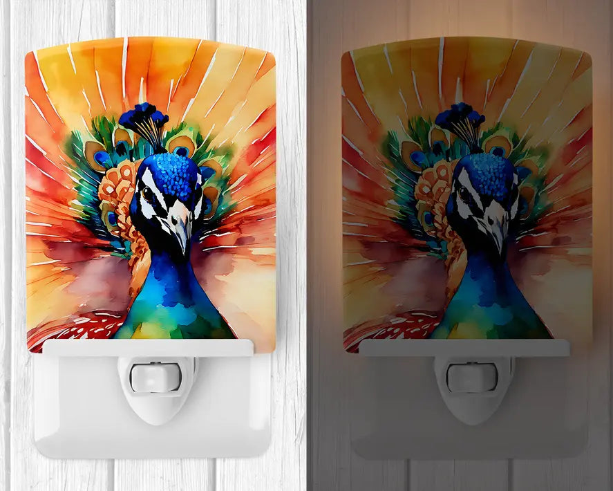 Peacock Ceramic Night Light Caroline's Treasures