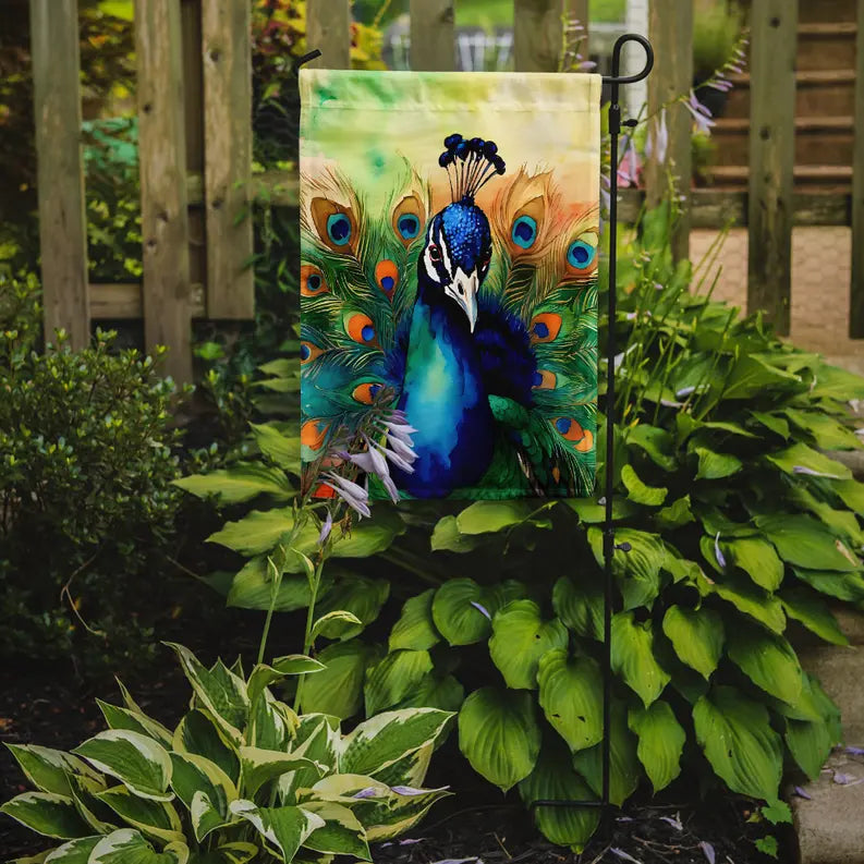 Peacock Garden Flag Caroline's Treasures