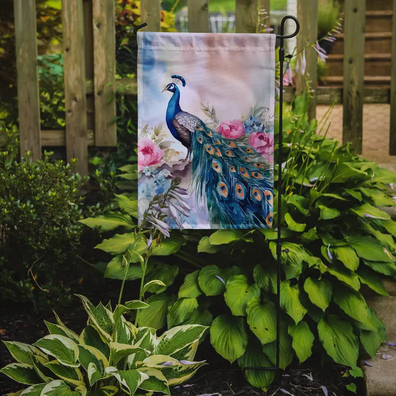 Peacock Garden Flag Caroline's Treasures