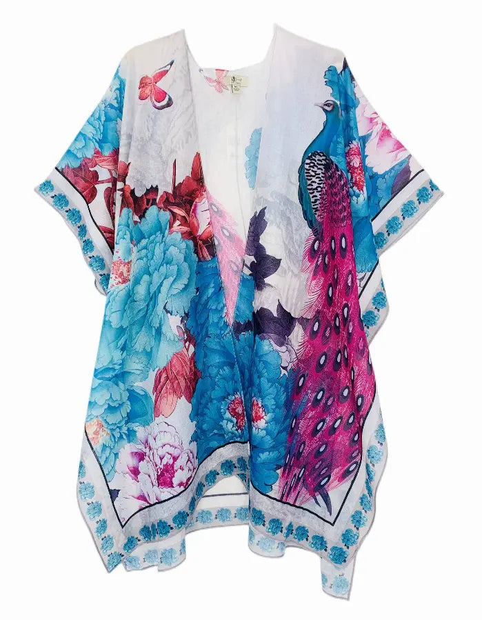 Peacock & Peony Kimono JC Sunny Fashion