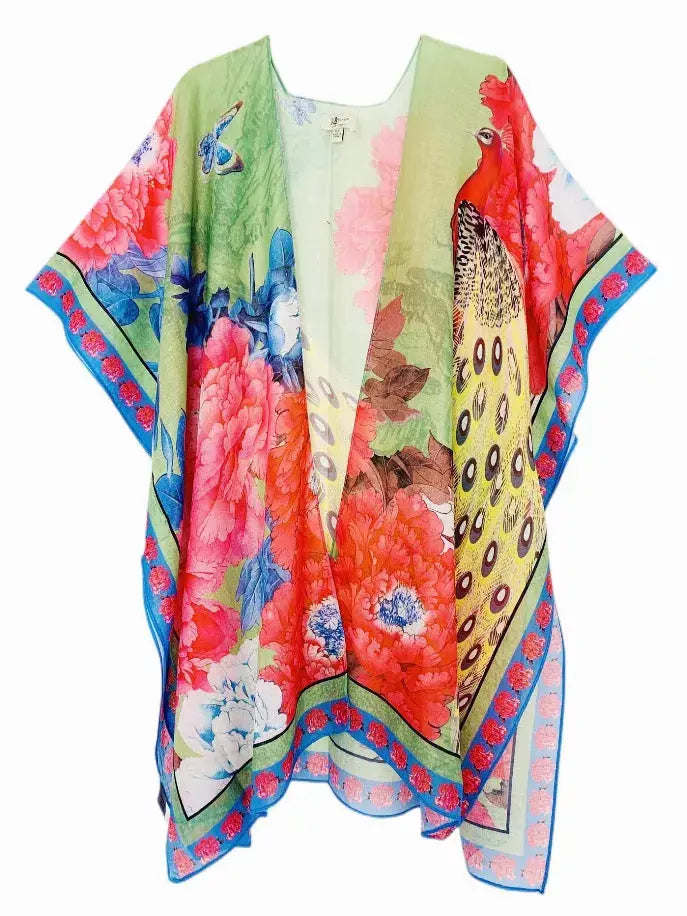 Peacock & Peony Kimono JC Sunny Fashion