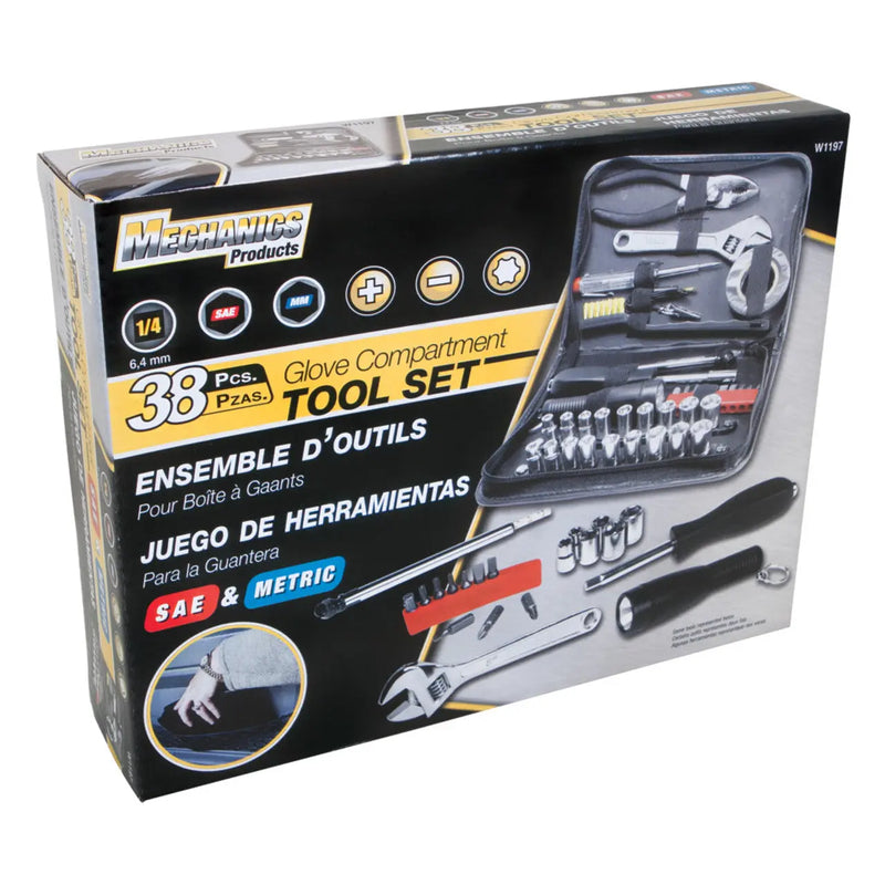 Performance Tool Compact Tool Set With Zipper Case (38 Piece Set) PERFORMANCETOOL