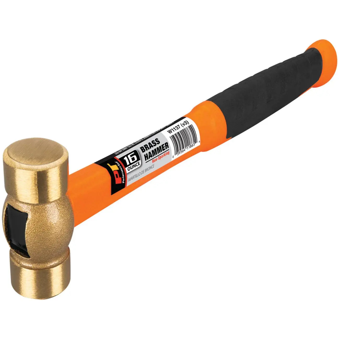Performance Tool Solid Brass Head Hammer - 16 Oz. PERFORMANCETOOL