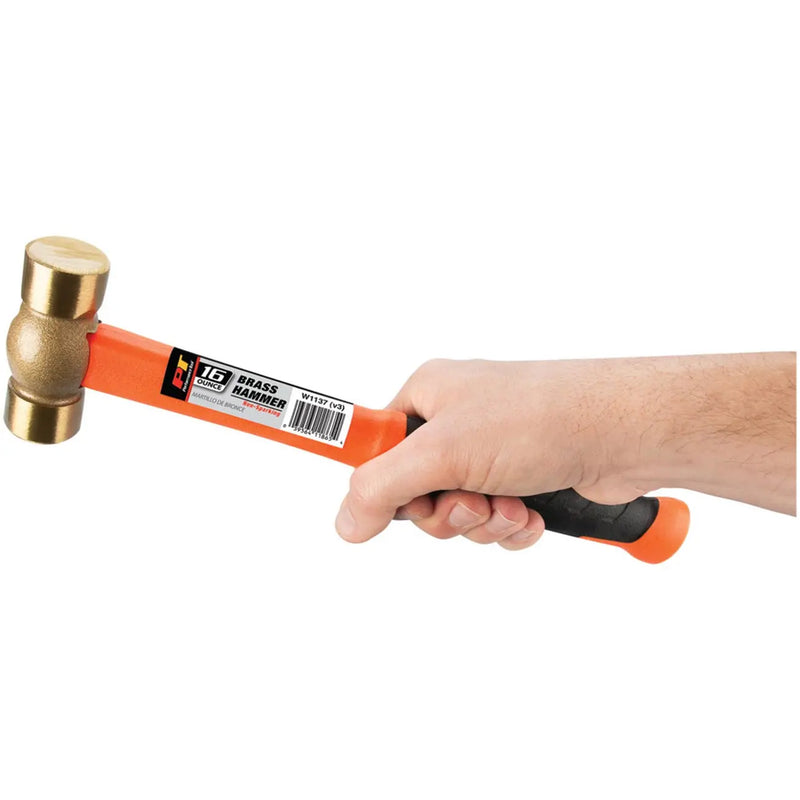 Performance Tool Solid Brass Head Hammer - 16 Oz. PERFORMANCETOOL