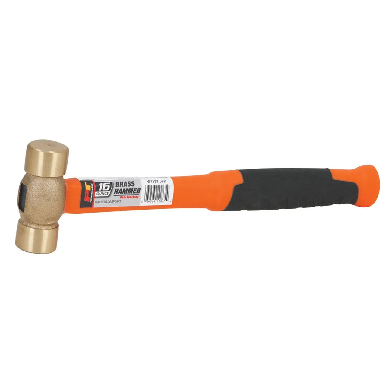 Performance Tool Solid Brass Head Hammer - 16 Oz. PERFORMANCETOOL