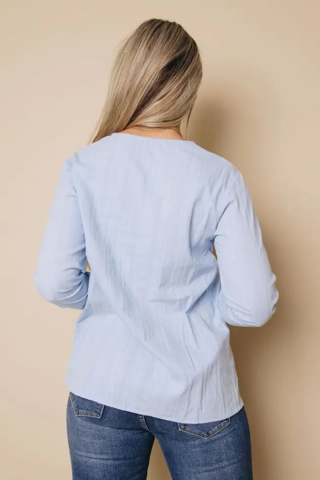 Perry Button Up Top Stay Warm in Style