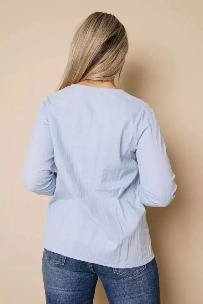 Perry Button Up Top Stay Warm in Style