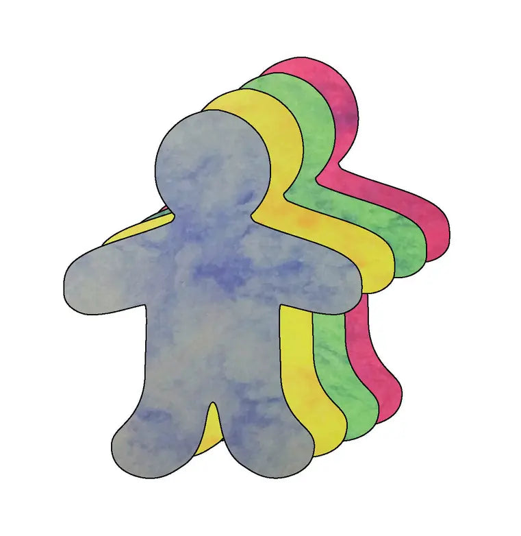 Person Large Marble Assorted Color Cut-Outs Creative Shapes
