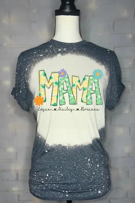 Personalized Lemon Lime Alpha Bleached Tee The Blended Owl