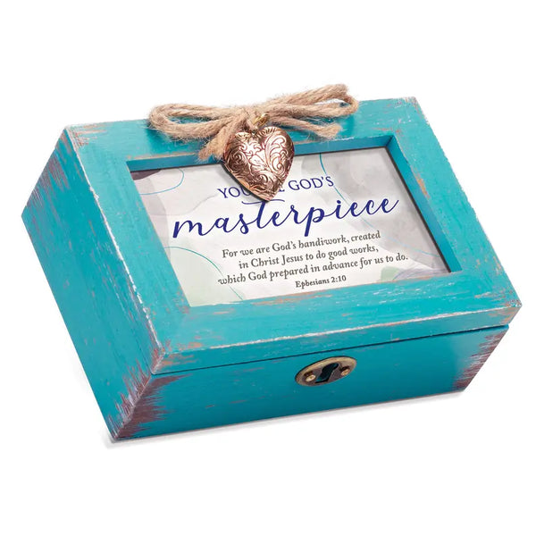 Petite Locket Music Box Masterpiece Teal Dicksons Inc
