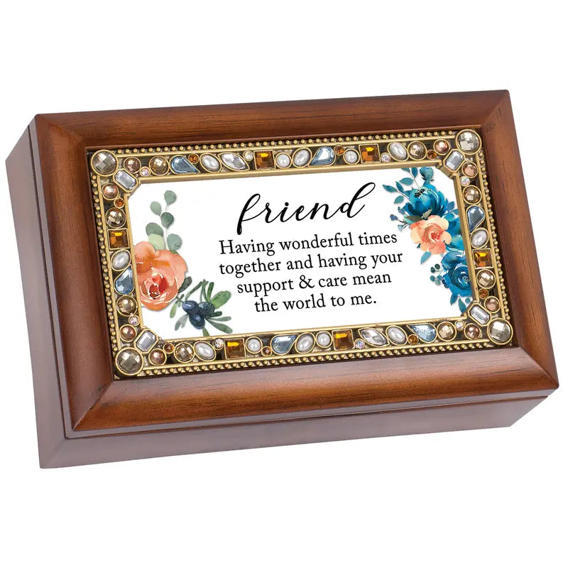 Petite Music Box Jeweled Friend Having Dicksons Inc