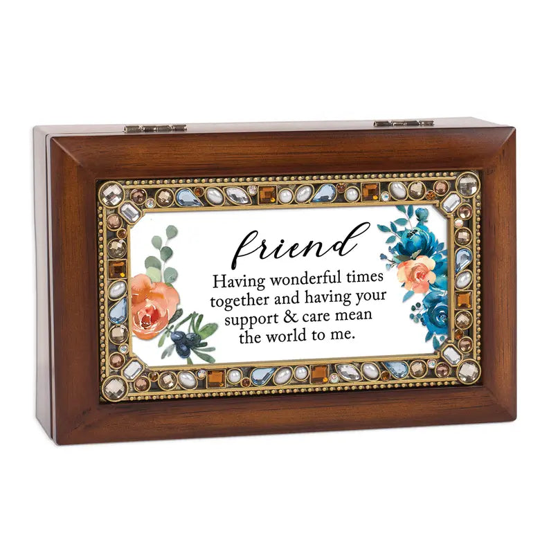 Petite Music Box Jeweled Friend Having Dicksons Inc