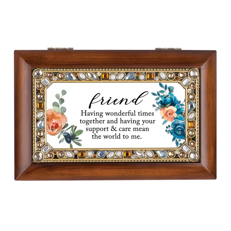 Petite Music Box Jeweled Friend Having Dicksons Inc