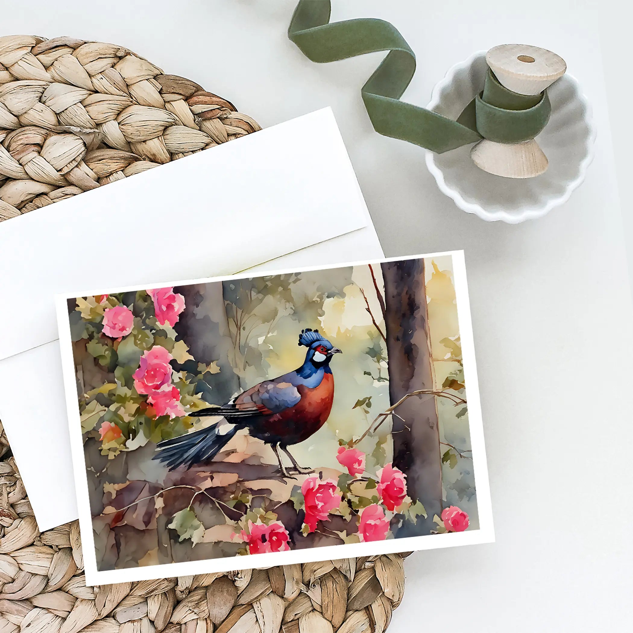 Pheasant Greeting Cards Pack of 8 Caroline's Treasures
