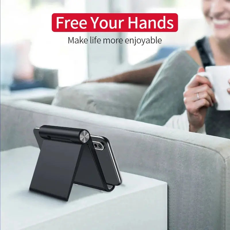 Phone Holder Stand Mobile Smartphone Support Tablet Stand for iPhone 14 13  Desk Cell Phone Holder Stand Portable Mobile Holder GreatEagleInc
