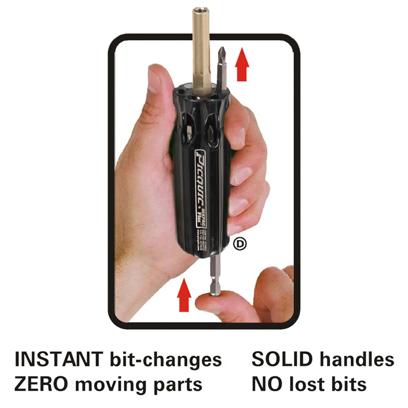 Picquic Sixpac Plus™ 7-in-1 Quick Bit Change Screwdriver (blister Package) PICQUIC