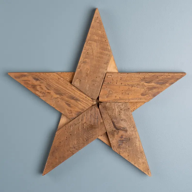 Pine Wood Star Decor Melrose International