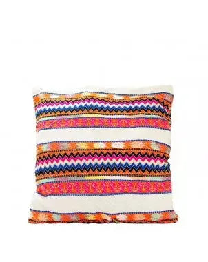 Pink/Orange/Blue Jacquard Cushion Cover Vintage Addiction