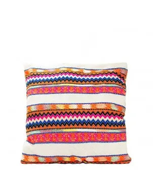 Pink/Orange/Blue Jacquard Cushion Cover Vintage Addiction