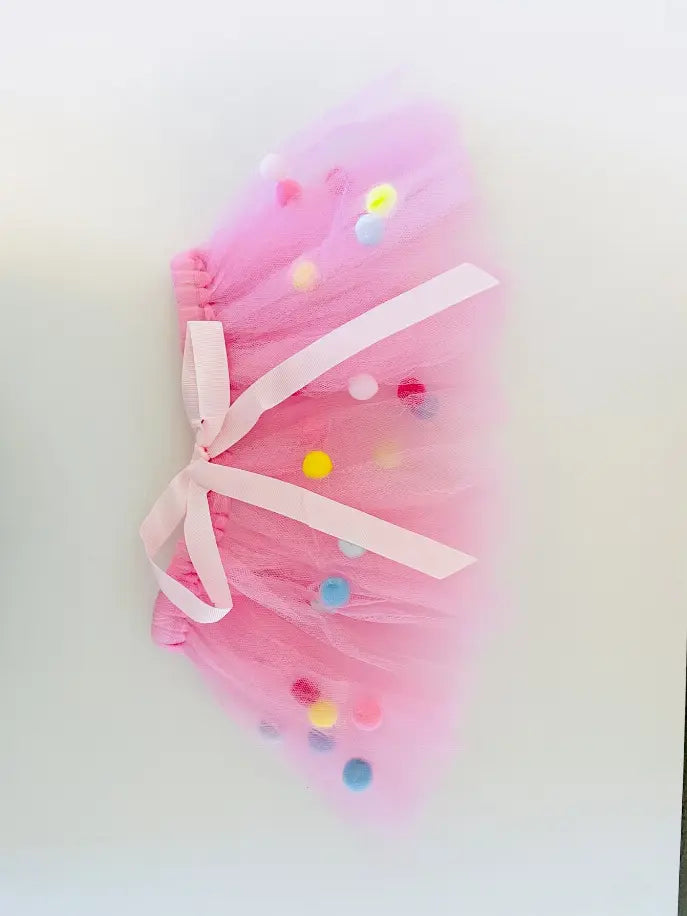 Pink Pom Pom Dog Tutu Skirt Tutu Joli