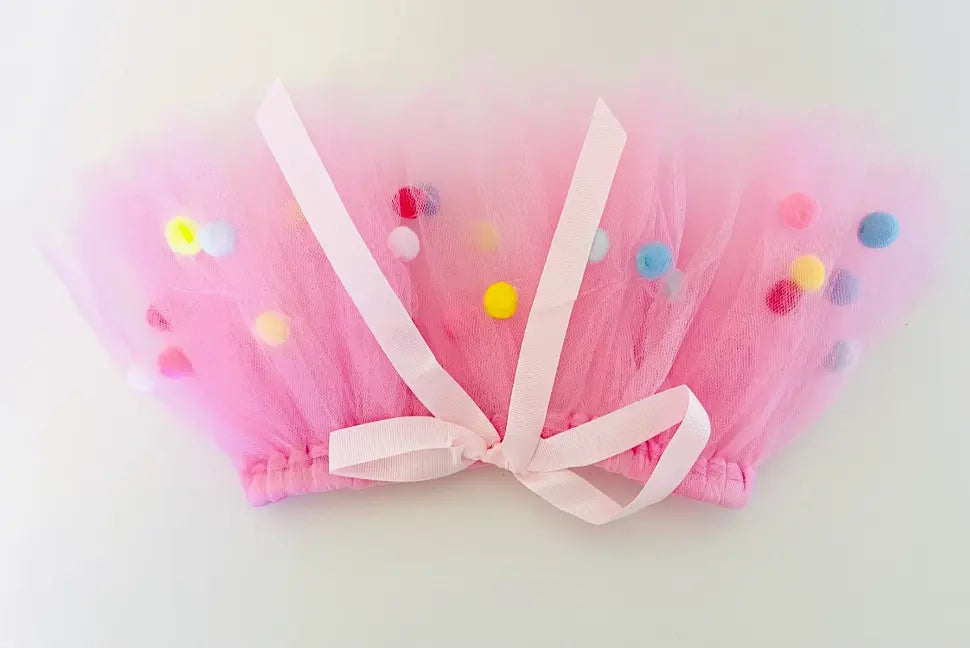 Pink Pom Pom Dog Tutu Skirt Tutu Joli
