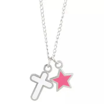 Pink Star Cross Necklace Lifebeats Gifts