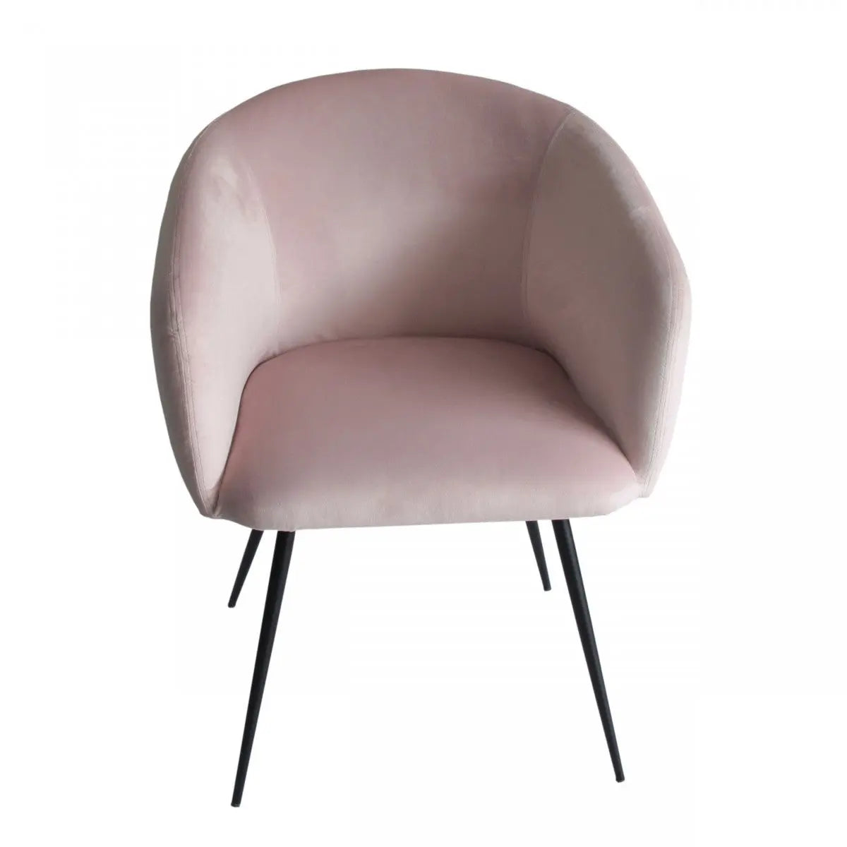 Pink and Black Upholstered Velvet Dining Arm Chair Homeroots Kitchen & Dining