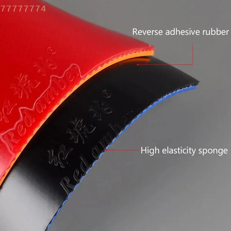 Pips-In Astringent Sponge Stick Ping Pong Rubber for Table Tennis Training Red Amber Highly Elastic Table Tennis Rubber GreatEagleInc