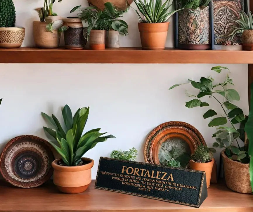 Plaque Spanish Fortaleza Josue 1:9 Dicksons Inc