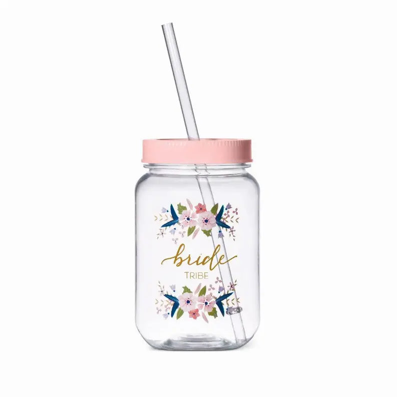 Plastic Mason Jar with Logo 16 oz. Samantha Margaret