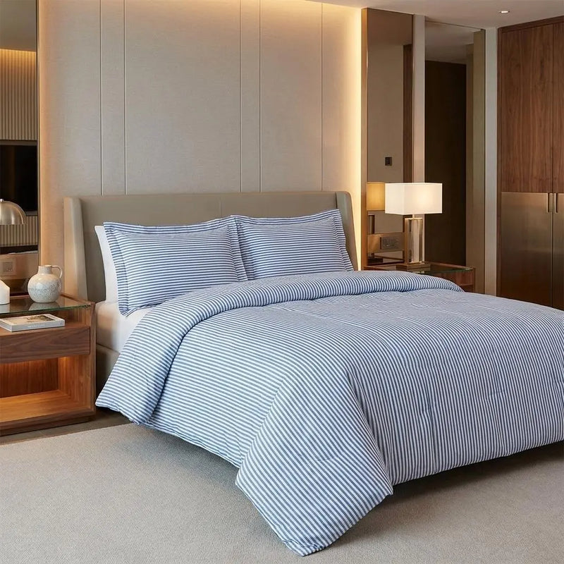 Platinum King Cotton Washable Duvet Cover Set Homeroots Bed & Bath