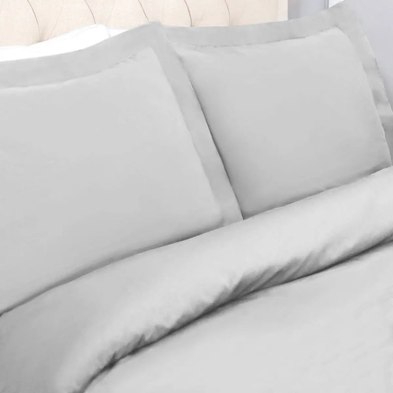 Platinum King Cotton Washable Duvet Cover Set Homeroots Bed & Bath