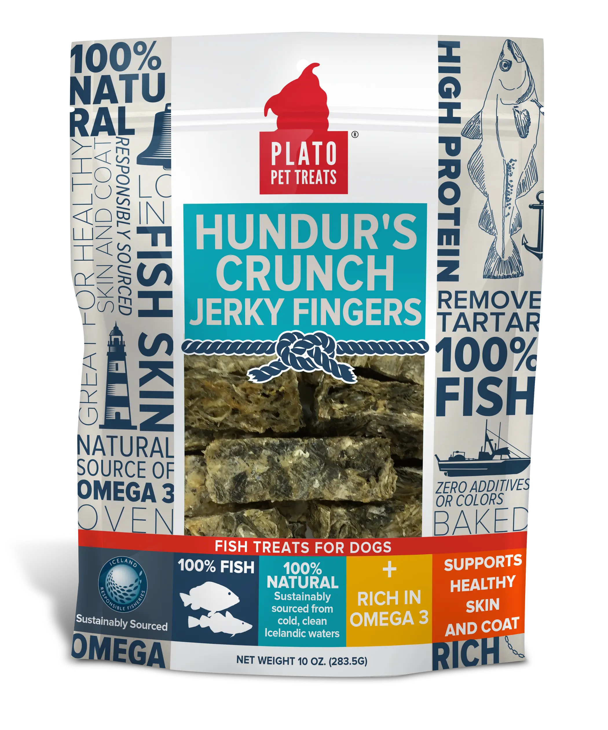Plato Hundur's Crunch Jerky Fingers Plato Pet Treats